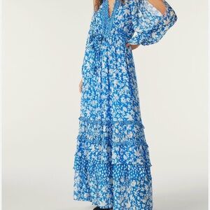 Ba&sh Vibrant Blue and White Blouse